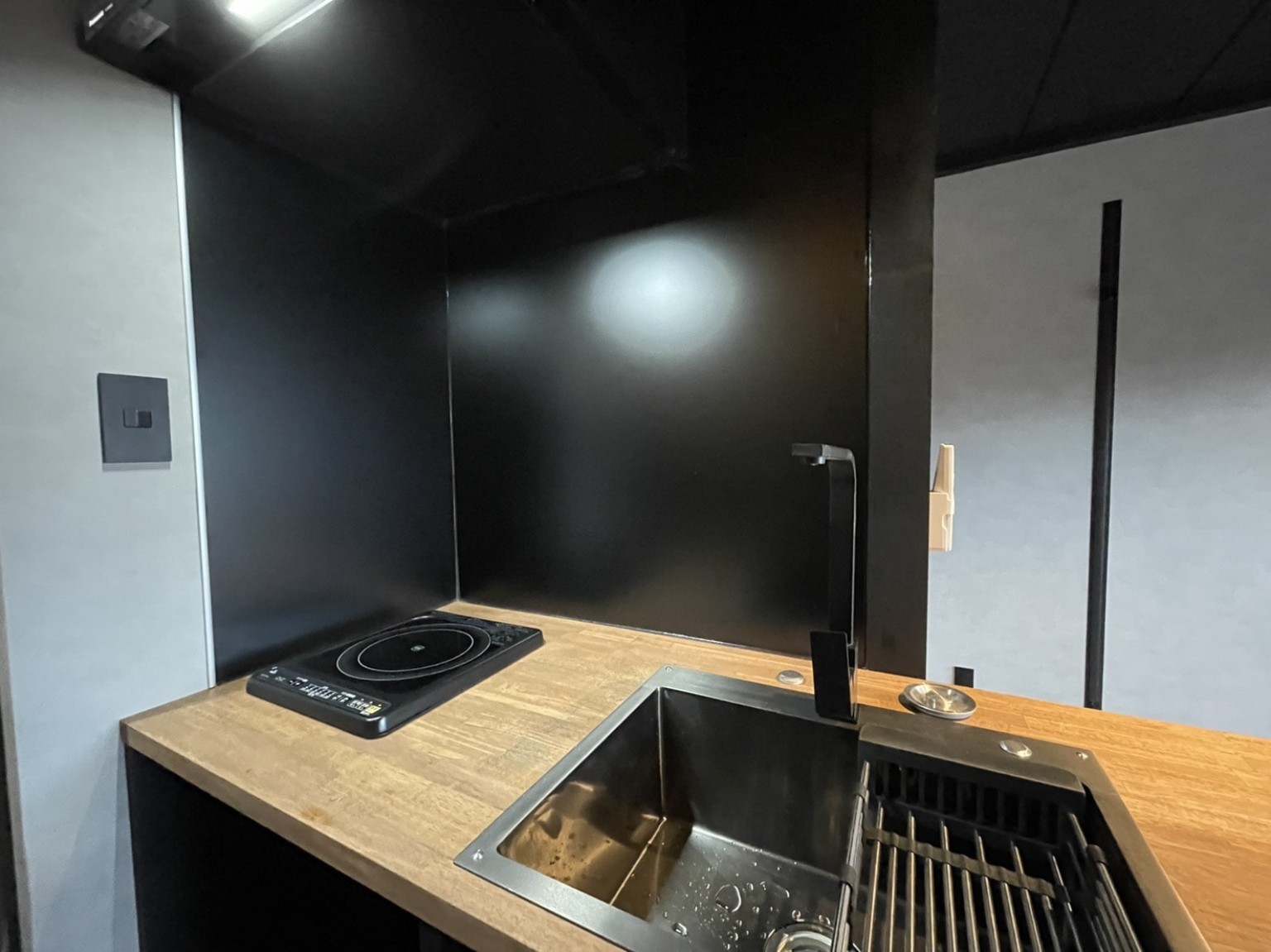 Induction cooktop and sink