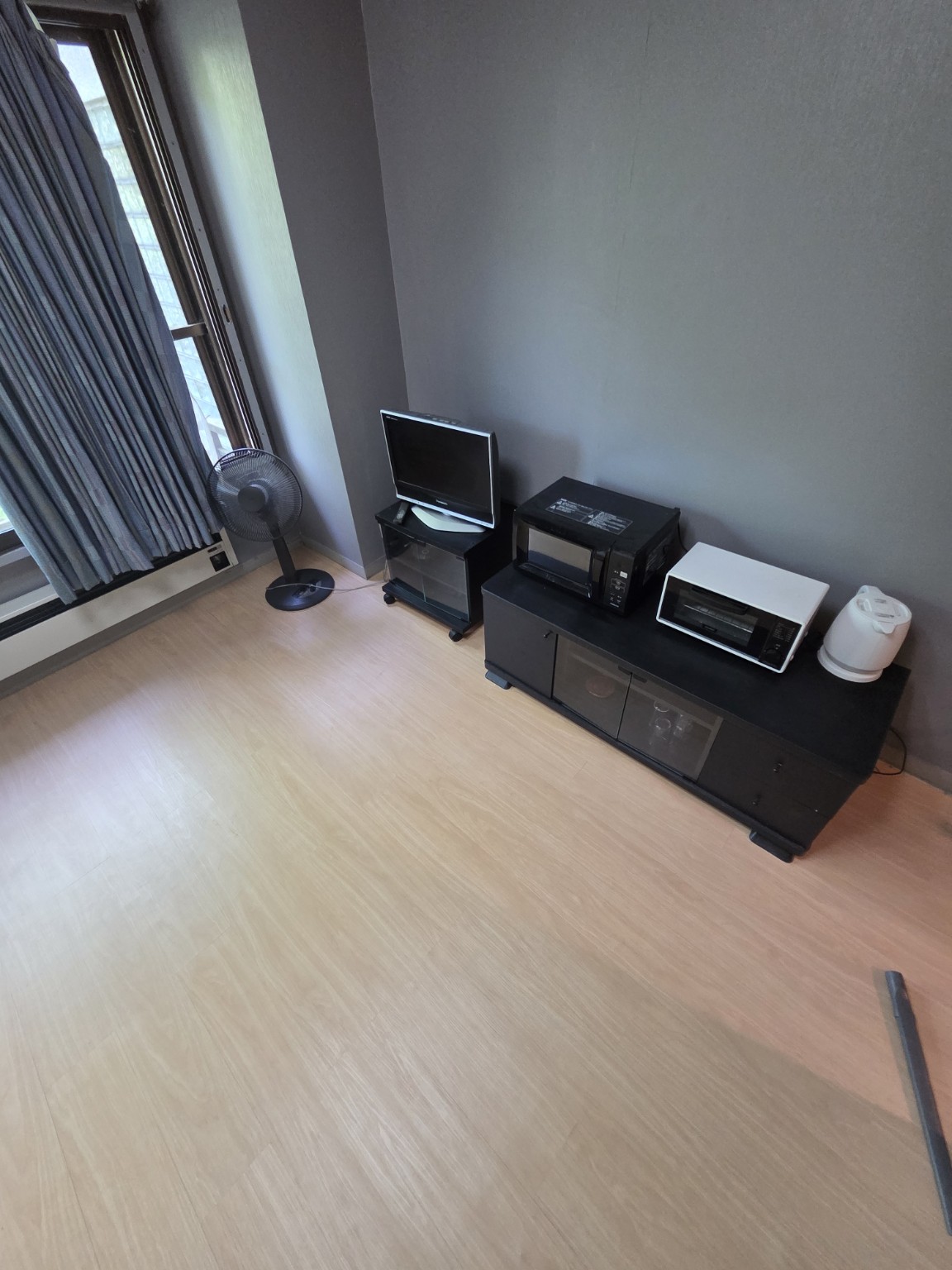 Storage beside the window
